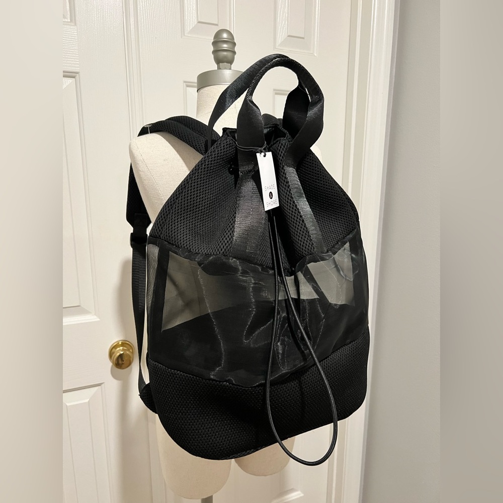 Shade & Shore Black Mesh Backpack
